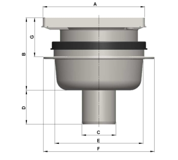 cross-sectionAquaberg vloerput 4315S