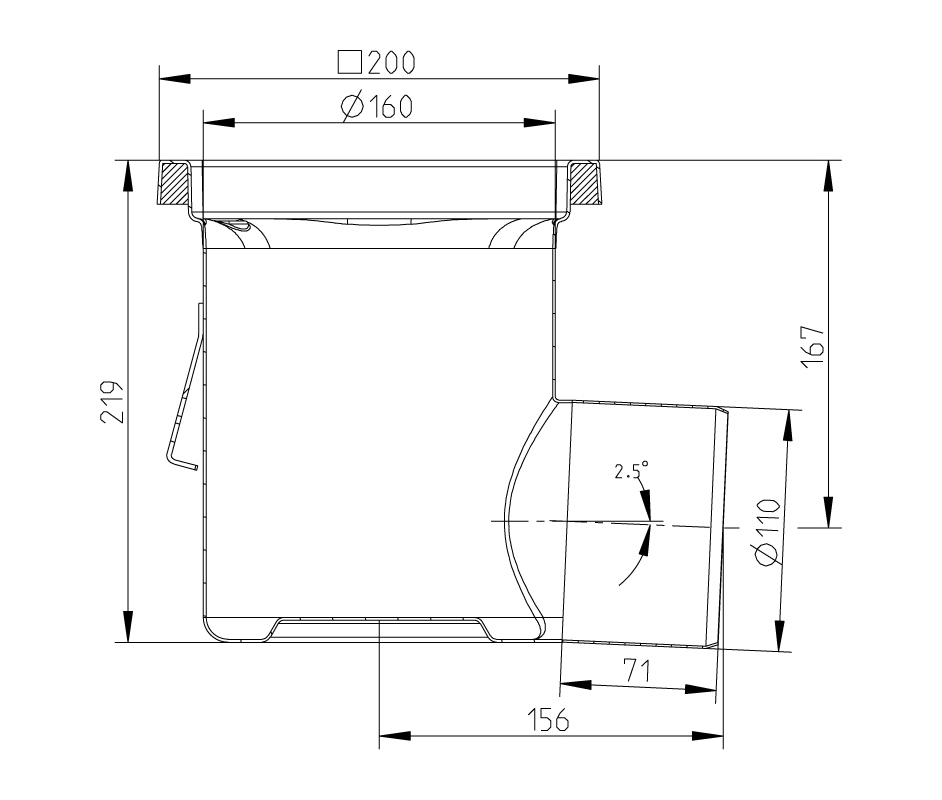 cross-sectionAquaberg Business Line vloerput 177014